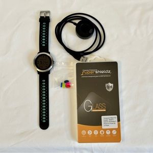 Garmin Vivoactive 3 w/ Charger, Sport Band, Screen Protector & Port Covers